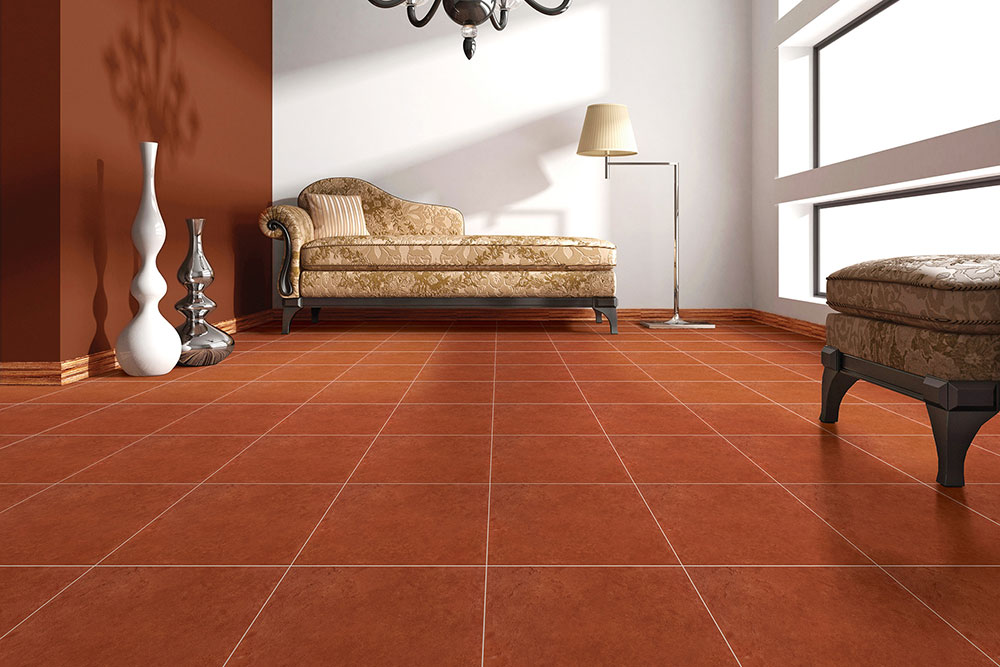 Terracotta floor tiles