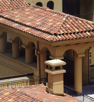 Terracotta roof tiles